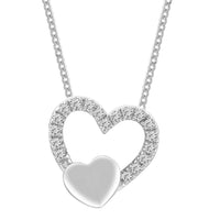 Thumbnail for LADIES PENDANT 1/20 CT ROUND DIAMOND 10K WHITE GOLD