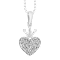 Thumbnail for LADIES PENDANT 1/6 CT ROUND DIAMOND 10K WHITE GOLD
