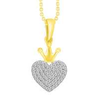 Thumbnail for LADIES PENDANT 1/6 CT ROUND DIAMOND 10K YELLOW GOLD