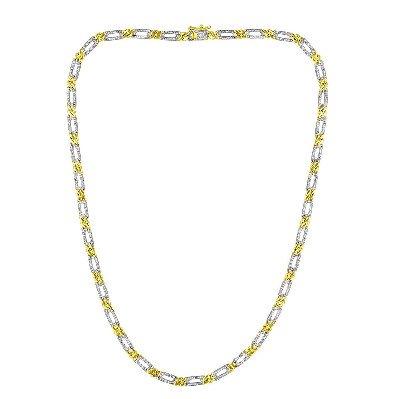 LADIES NECKLACE 1 7/8 CT ROUND DIAMOND 10K YELLOW GOLD