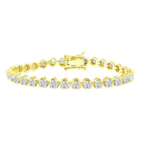 Thumbnail for LADIES BRACELET 5 CT ROUND DIAMOND 10K YELLOW GOLD
