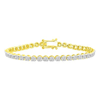 Thumbnail for LADIES BRACELET 2 CT ROUND DIAMOND 10K YELLOW GOLD