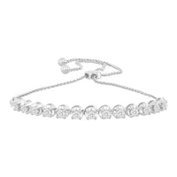Thumbnail for LADIES BRACELET 1/4 CT ROUND DIAMOND SS SILVER WHITE