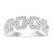 LADIES BAND 1/2 CT ROUND DIAMOND 10K WHITE GOLD