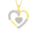 LADIES PENDANT 1/4 CT ROUND DIAMOND 10K YELLOW GOLD