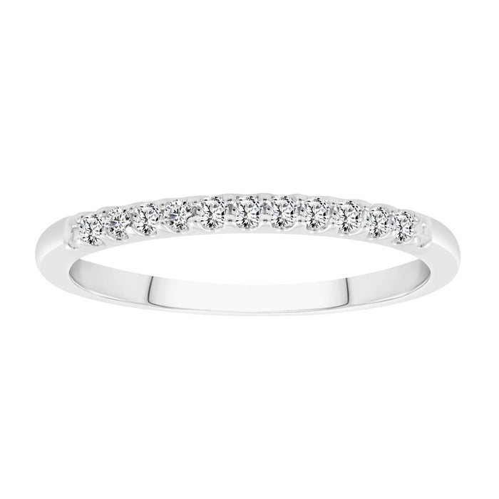 LADIES BAND 1/6 CT ROUND DIAMOND 14K WHITE GOLD