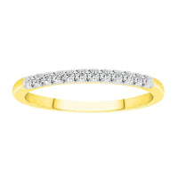 Thumbnail for LADIES BAND 1/6 CT ROUND DIAMOND 14K YELLOW GOLD