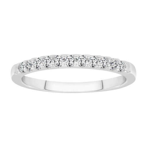 LADIES BAND 1/4 CT ROUND DIAMOND 14K WHITE GOLD