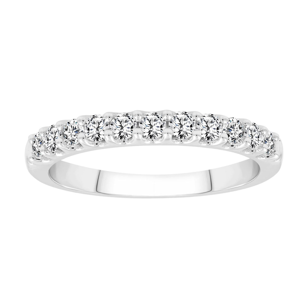 LADIES BAND 1/2 CT ROUND DIAMOND 14K WHITE GOLD