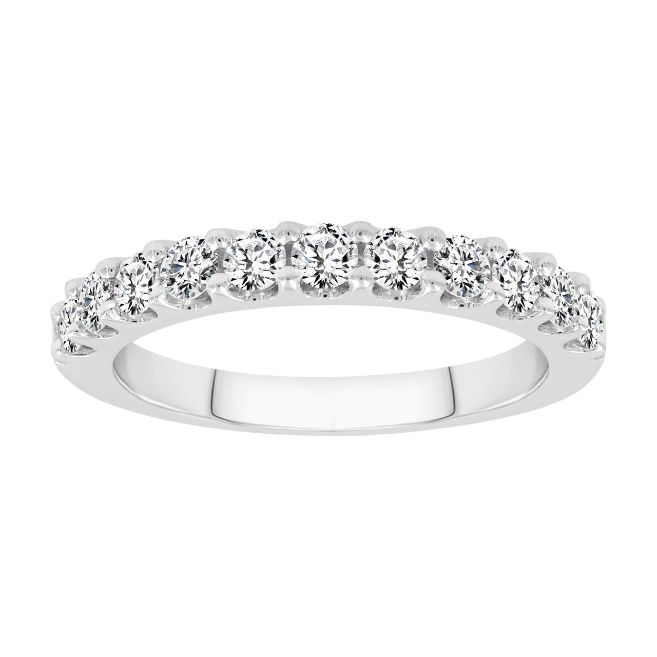 LADIES BAND 3/4 CT ROUND DIAMOND 14K WHITE GOLD