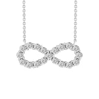 Thumbnail for LADIES NECKLACE 1/6 CT ROUND DIAMOND 10K WHITE GOLD