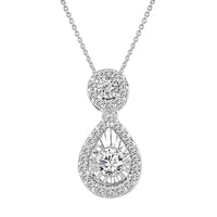 Thumbnail for LADIES NECKLACE 1/2 CT ROUND DIAMOND 10K WHITE GOLD