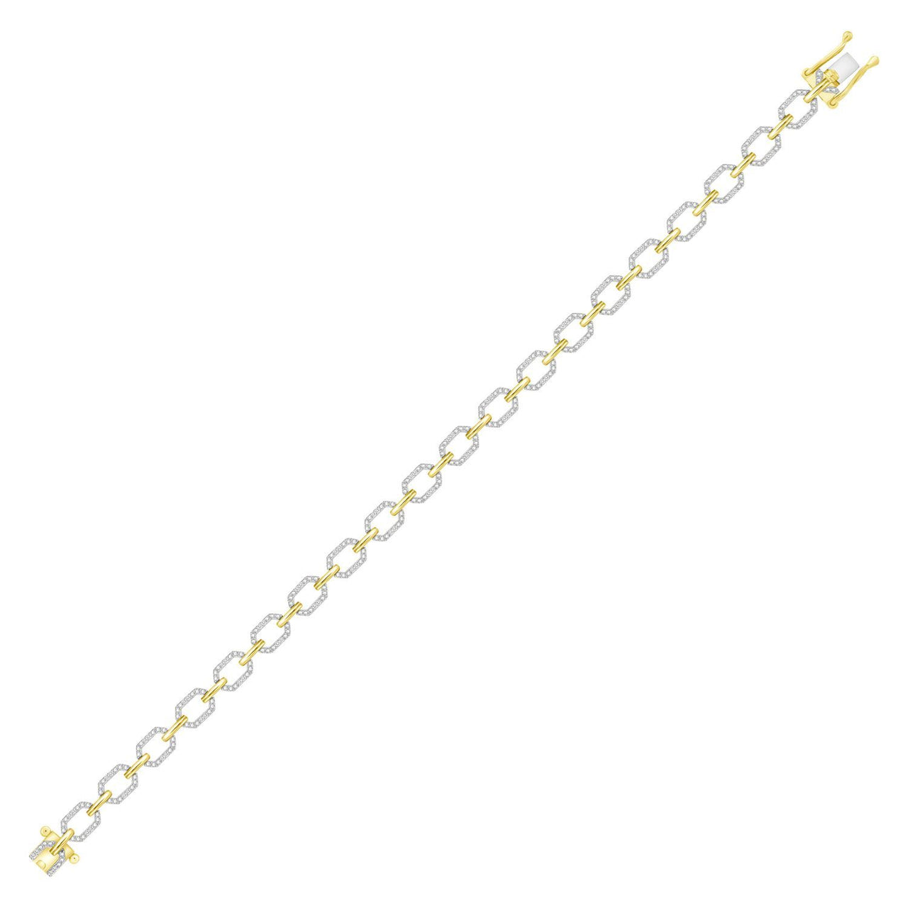 LADIES BRACELET 1/6 CT ROUND DIAMOND 10K YELLOW GOLD