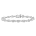 LADIES BRACELET 2 CT ROUND/BAGUETTE DIAMOND 14K WHITE GOLD