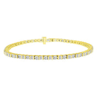Thumbnail for LADIES BRACELET 2 CT ROUND/BAGUETTE DIAMOND 14K YELLOW GOLD