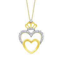 Thumbnail for LADIES PENDANT 1/6 CT ROUND DIAMOND 10K YELLOW GOLD
