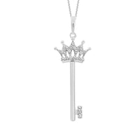 Thumbnail for LADIES PENDANT 1/6 CT ROUND DIAMOND 10K WHITE GOLD
