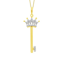 Thumbnail for LADIES PENDANT 1/6 CT ROUND DIAMOND 10K YELLOW GOLD