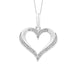 LADIES PENDANT 1/10 CT ROUND DIAMOND 10K WHITE GOLD