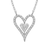 Thumbnail for LADIES NECKLACE 1/4 CT ROUND DIAMOND 10K WHITE GOLD