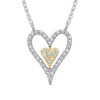 Thumbnail for LADIES NECKLACE 1/4 CT ROUND DIAMOND 10K YELLOW GOLD
