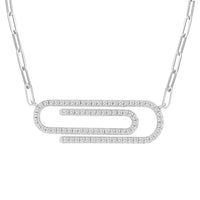 Thumbnail for LADIES DIAMOND NECKLACE 1/4 CT ROUND DIAMOND 10K WHITE GOLD