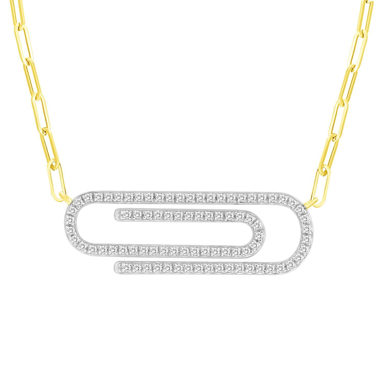 LADIES DIAMOND NECKLACE 1/4 CT ROUND DIAMOND 10K YELLOW GOLD