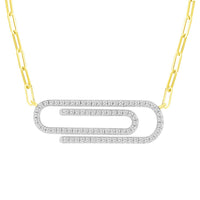 Thumbnail for LADIES DIAMOND NECKLACE 1/4 CT ROUND DIAMOND 10K YELLOW GOLD