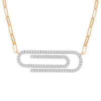 Thumbnail for LADIES DIAMOND NECKLACE 1/4 CT ROUND DIAMOND 10K ROSE GOLD
