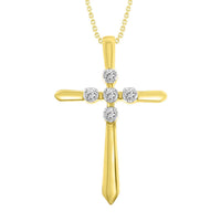 Thumbnail for LADIES PENDANT 0.03 CT ROUND DIAMOND 10K YELLOW GOLD