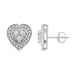 LADIES EARRINGS 1/2 CT ROUND DIAMOND 14K WHITE GOLD