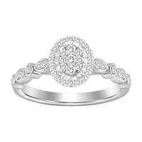 Thumbnail for LADIES RING 1/5 CT ROUND DIAMOND 10K WHITE GOLD
