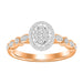 LADIES RING 1/5 CT ROUND DIAMOND 10K ROSE GOLD