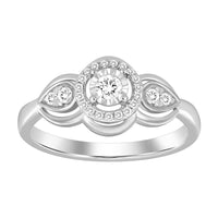 Thumbnail for LADIES RING 1/5 CT ROUND DIAMOND 10K WHITE GOLD