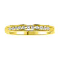 Thumbnail for LADIES BAND 1/6 CT ROUND DIAMOND 14K YELLOW GOLD