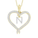 LADIES PENDANT 1/4 CT ROUND DIAMOND 10K YELLOW GOLD