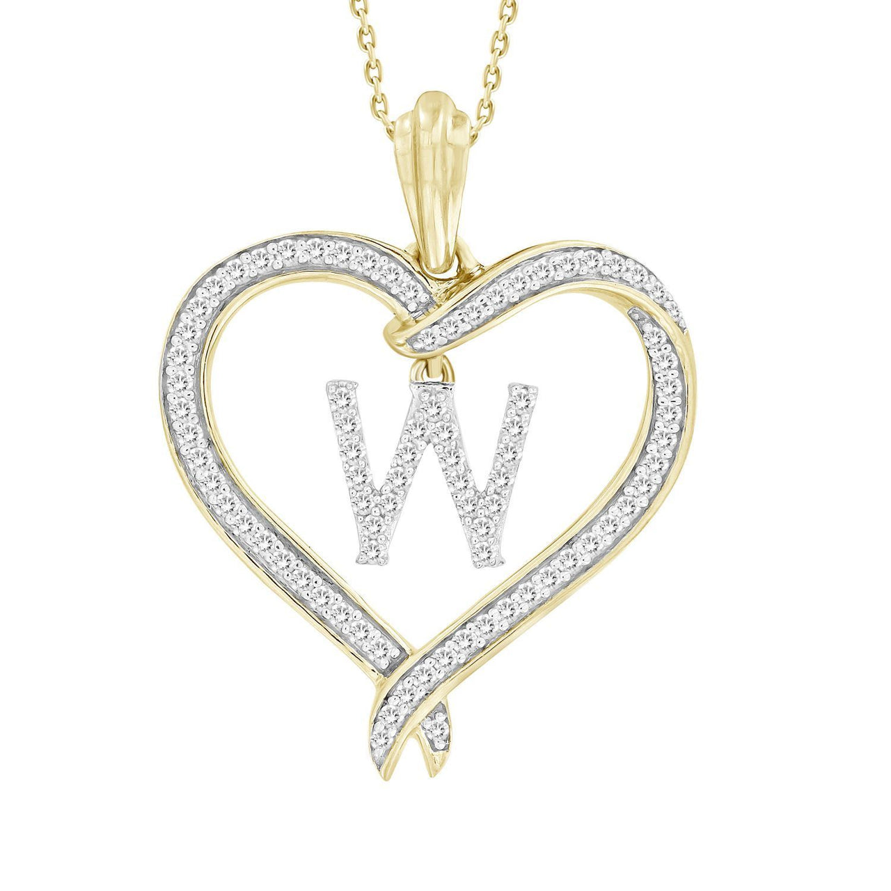 LADIES PENDANT 1/4 CT ROUND DIAMOND 10K YELLOW GOLD