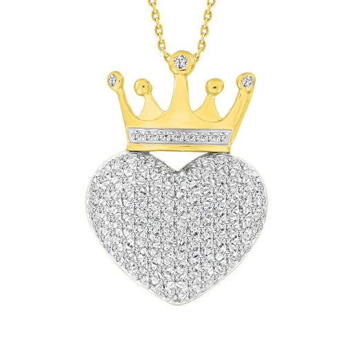 LADIES PENDANT 1/3 CT ROUND DIAMOND 10K YELLOW GOLD