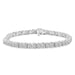 LADIES BRACELET 3 CT ROUND DIAMOND 10K WHITE GOLD