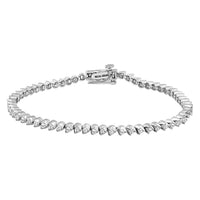 Thumbnail for LADIES BRACELET 1 CT ROUND DIAMOND 10K WHITE GOLD