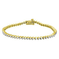 Thumbnail for LADIES BRACELET 1 CT ROUND DIAMOND 10K YELLOW GOLD