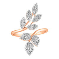 Thumbnail for LADIES RING 1/2 CT ROUND/BAGUETTE DIAMOND 10K ROSE GOLD