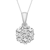 Thumbnail for LADIES PENDANT 1 CT ROUND DIAMOND 14K WHITE GOLD