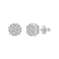 Thumbnail for LADIES EARRINGS 1/6 CT ROUND DIAMOND 10K WHITE GOLD