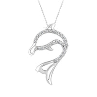 Thumbnail for LADIES PENDANT 1/10 ROUND DIAMOND 10K WHITE GOLD