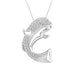 LADIES PENDANT 1/5 ROUND DIAMOND 10K WHITE GOLD