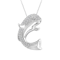 Thumbnail for LADIES PENDANT 1/5 ROUND DIAMOND 10K WHITE GOLD