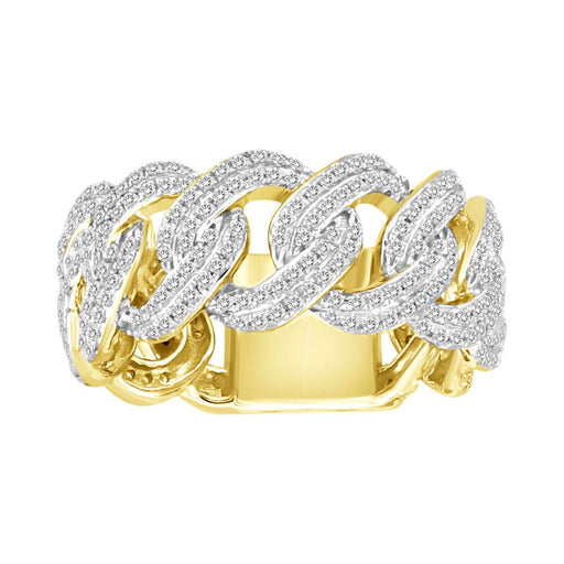 MEN'S RING 1 CT ROUND DIAMOND 10K YELLOW GOLD