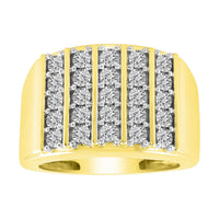 Thumbnail for MEN'S RING 1/2 CT ROUND DIAMOND 10K YELLOW GOLD