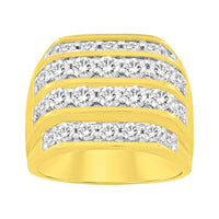 Thumbnail for MEN'S RING 3 CT ROUND DIAMOND 10K YELLOW GOLD